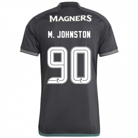 Kandiny Homme Maillot Mikey Johnston #90 Noir Tenues Extérieur 2023/24 T-Shirt