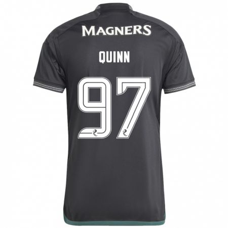 Kandiny Homme Maillot Ben Quinn #97 Noir Tenues Extérieur 2023/24 T-Shirt