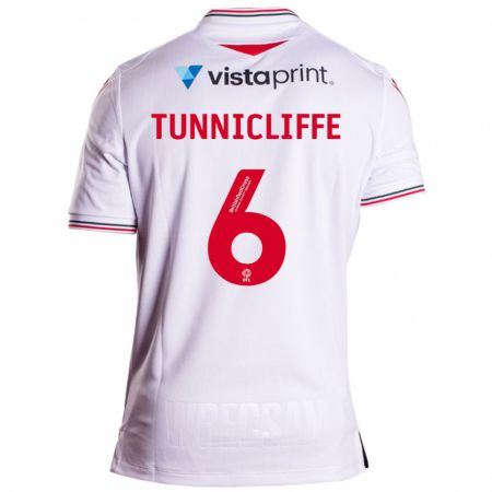 Kandiny Homme Maillot Jordan Tunnicliffe #6 Blanc Tenues Extérieur 2023/24 T-Shirt