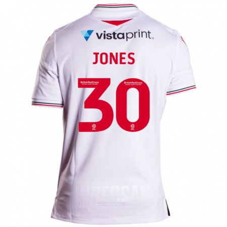 Kandiny Homme Maillot James Jones #30 Blanc Tenues Extérieur 2023/24 T-Shirt