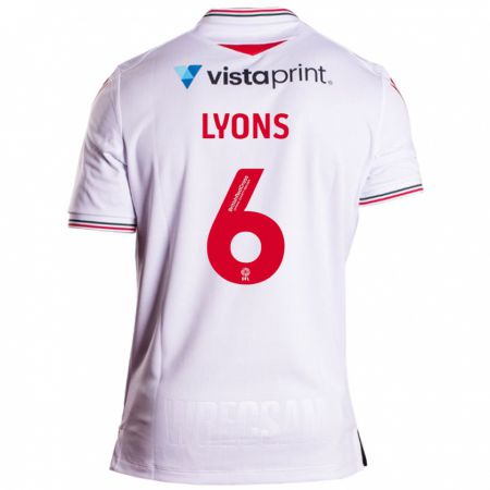 Kandiny Homme Maillot Lauryn Lyons #6 Blanc Tenues Extérieur 2023/24 T-Shirt