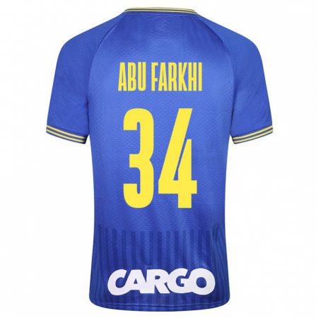 Kandiny Homme Maillot Sayed Abu Farkhi #34 Bleu Tenues Extérieur 2023/24 T-Shirt