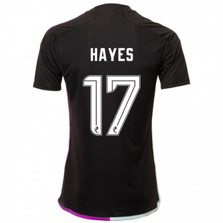 Kandiny Homme Maillot Jonny Hayes #17 Noir Tenues Extérieur 2023/24 T-Shirt