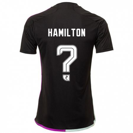 Kandiny Homme Maillot Brendan Hamilton #0 Noir Tenues Extérieur 2023/24 T-Shirt