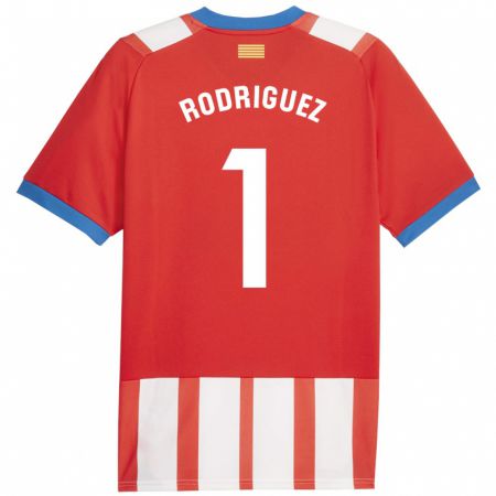 Kandiny Femme Maillot Maria Rodríguez #1 Rouge Blanc Tenues Domicile 2023/24 T-Shirt