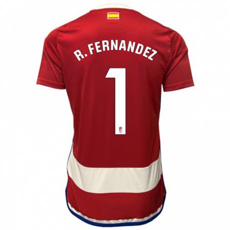 Kandiny Femme Maillot Raúl Fernández #1 Rouge Tenues Domicile 2023/24 T-Shirt