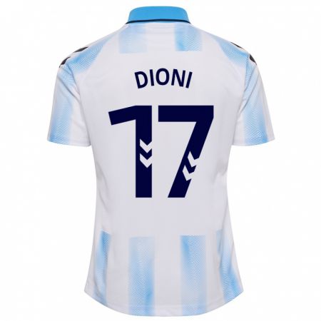 Kandiny Femme Maillot Dioni #17 Blanc Bleu Tenues Domicile 2023/24 T-Shirt