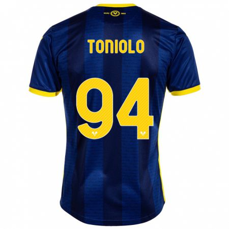 Kandiny Femme Maillot Giacomo Toniolo #94 Marin Tenues Domicile 2023/24 T-Shirt