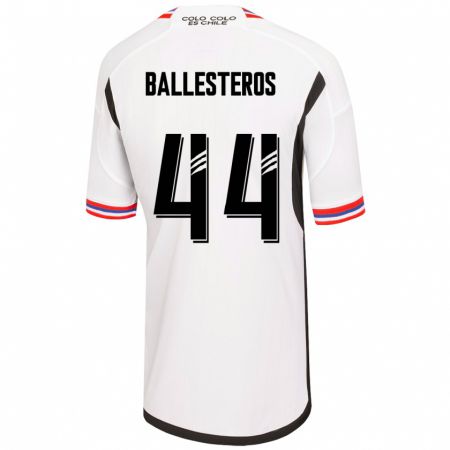Kandiny Femme Maillot Martín Ballesteros #44 Blanc Tenues Domicile 2023/24 T-Shirt
