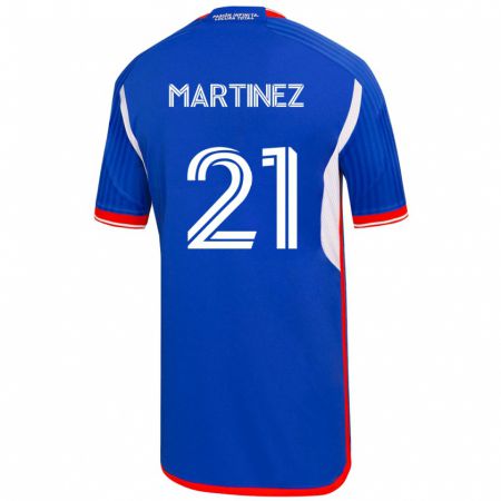 Kandiny Femme Maillot Maria Martínez #21 Bleu Tenues Domicile 2023/24 T-Shirt