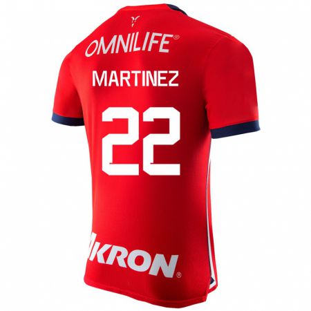 Kandiny Femme Maillot Karla Martínez #22 Rouge Tenues Domicile 2023/24 T-Shirt