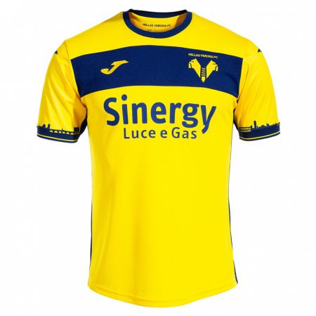 Kandiny Femme Maillot Luca Szimionas #18 Jaune Tenues Extérieur 2023/24 T-Shirt