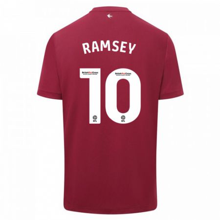 Kandiny Femme Maillot Aaron Ramsey #10 Rouge Tenues Extérieur 2023/24 T-Shirt