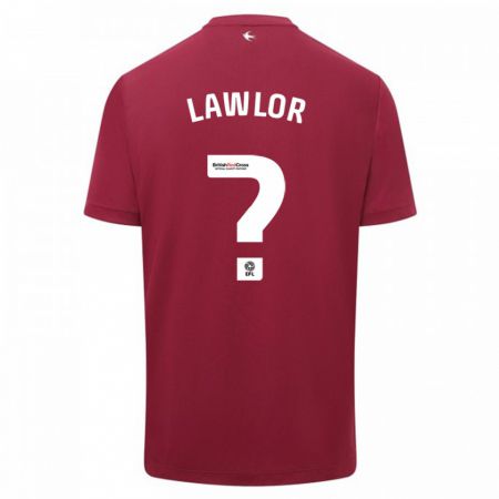 Kandiny Femme Maillot Dylan Lawlor #0 Rouge Tenues Extérieur 2023/24 T-Shirt