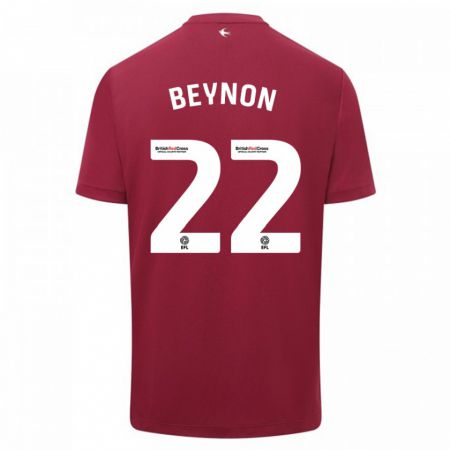 Kandiny Femme Maillot Emma Beynon #22 Rouge Tenues Extérieur 2023/24 T-Shirt