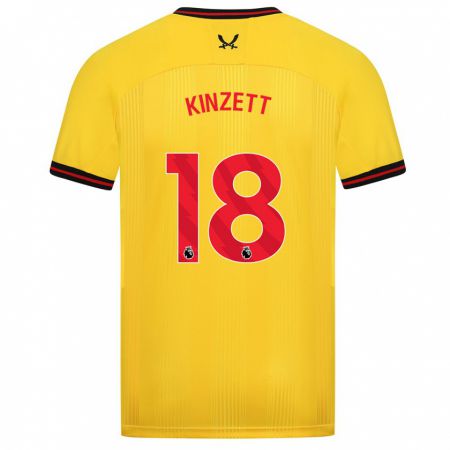 Kandiny Femme Maillot Ella Kinzett #18 Jaune Tenues Extérieur 2023/24 T-Shirt