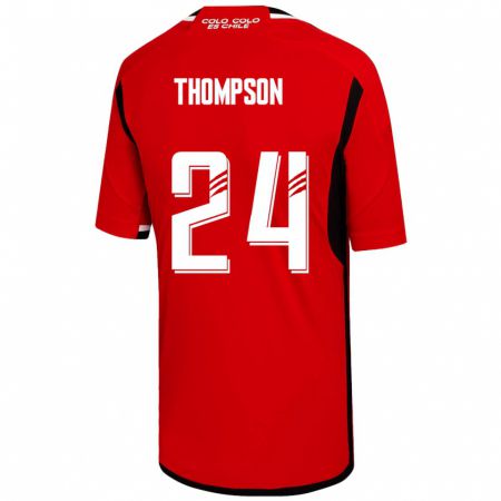 Kandiny Femme Maillot Jordhy Thompson #24 Rouge Tenues Extérieur 2023/24 T-Shirt