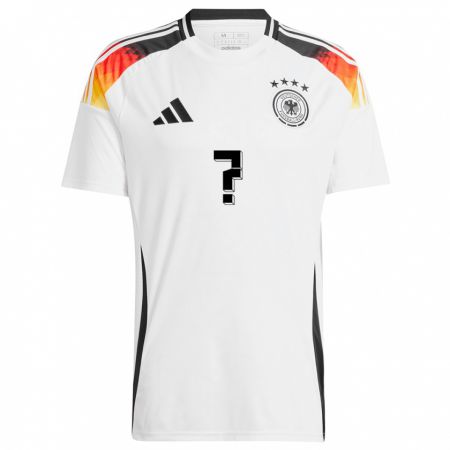 Kandiny Enfant Maillot Allemagne Votre Nom #0 Blanc Tenues Domicile 24-26 T-Shirt