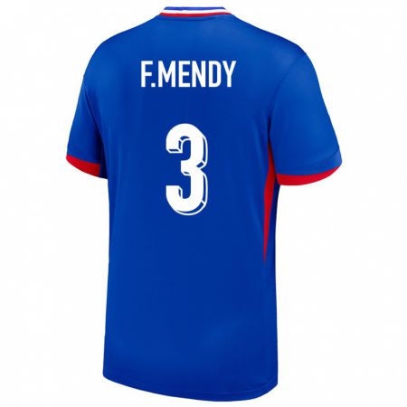 Kandiny Enfant Maillot France Ferland Mendy #3 Bleu Tenues Domicile 24-26 T-Shirt