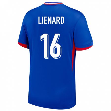 Kandiny Enfant Maillot France Yann Lienard #16 Bleu Tenues Domicile 24-26 T-Shirt