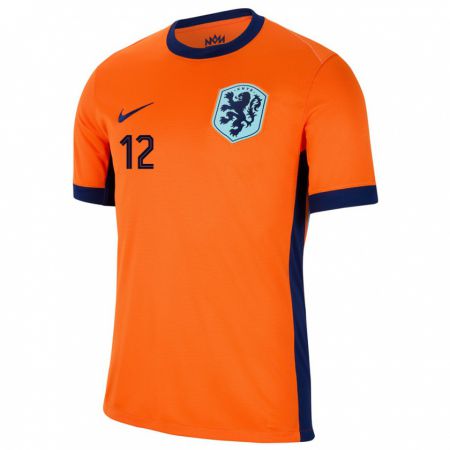 Kandiny Enfant Maillot Pays-Bas Alvaro Henry #12 Orange Tenues Domicile 24-26 T-Shirt