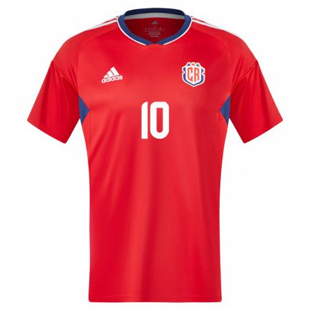 Kandiny Enfant Maillot Costa Rica Bryan Ruiz #10 Rouge Tenues Domicile 24-26 T-Shirt