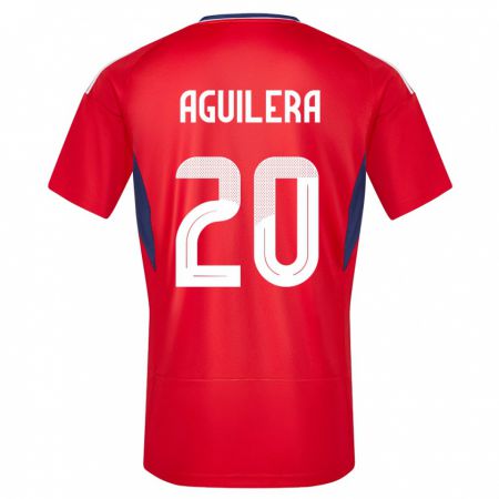 Kandiny Enfant Maillot Costa Rica Brandon Aguilera #20 Rouge Tenues Domicile 24-26 T-Shirt