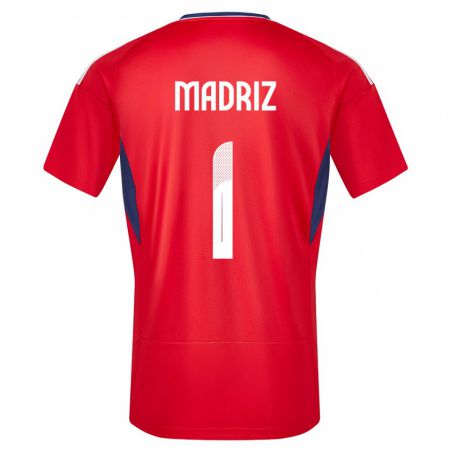 Kandiny Enfant Maillot Costa Rica Abraham Madriz #1 Rouge Tenues Domicile 24-26 T-Shirt