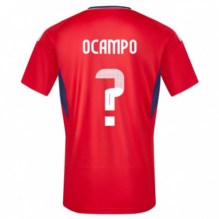 Kandiny Enfant Maillot Costa Rica Benjamin Ocampo #0 Rouge Tenues Domicile 24-26 T-Shirt