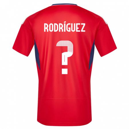 Kandiny Enfant Maillot Costa Rica Bradley Rodriguez #0 Rouge Tenues Domicile 24-26 T-Shirt