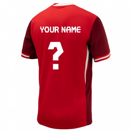 Kandiny Enfant Maillot Canada Votre Nom #0 Rouge Tenues Domicile 24-26 T-Shirt