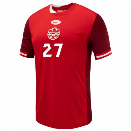 Kandiny Enfant Maillot Canada Sura Yekka #27 Rouge Tenues Domicile 24-26 T-Shirt