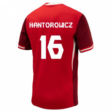 Kandiny Enfant Maillot Canada Dominic Kantorowicz #16 Rouge Tenues Domicile 24-26 T-Shirt