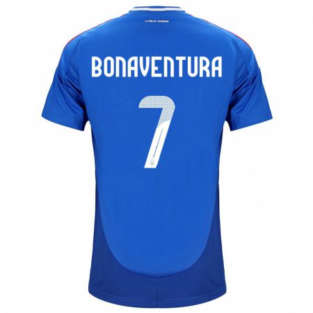 Kandiny Enfant Maillot Italie Giacomo Bonaventura #7 Bleu Tenues Domicile 24-26 T-Shirt