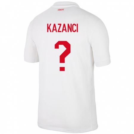 Kandiny Enfant Maillot Turquie Şant Kazancı #0 Blanc Tenues Domicile 24-26 T-Shirt