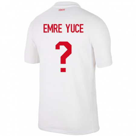 Kandiny Enfant Maillot Turquie Yunus Emre Yüce #0 Blanc Tenues Domicile 24-26 T-Shirt