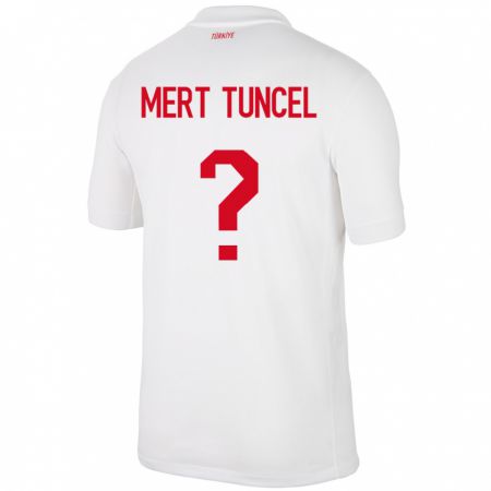 Kandiny Enfant Maillot Turquie Hasan Mert Tuncel #0 Blanc Tenues Domicile 24-26 T-Shirt