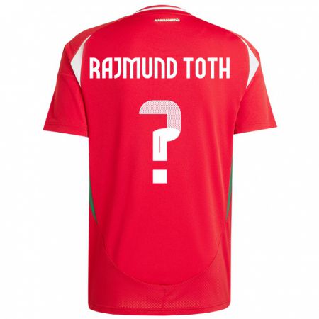 Kandiny Enfant Maillot Hongrie Rajmund Tóth #0 Rouge Tenues Domicile 24-26 T-Shirt