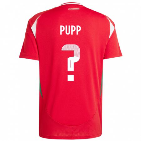 Kandiny Enfant Maillot Hongrie Zétény Pupp #0 Rouge Tenues Domicile 24-26 T-Shirt