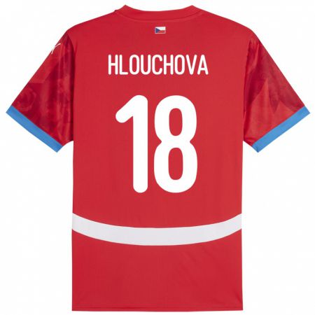 Kandiny Enfant Maillot Tchéquie Radka Hlouchová #18 Rouge Tenues Domicile 24-26 T-Shirt