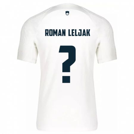 Kandiny Enfant Maillot Slovénie Nejc Roman Leljak #0 Blanc Tenues Domicile 24-26 T-Shirt