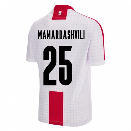 Kandiny Enfant Maillot Géorgie Giorgi Mamardashvili #25 Blanc Tenues Domicile 24-26 T-Shirt