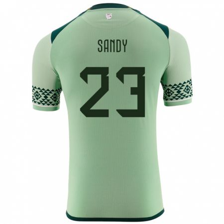 Kandiny Enfant Maillot Bolivie Daniel Sandy #23 Vert Clair Tenues Domicile 24-26 T-Shirt