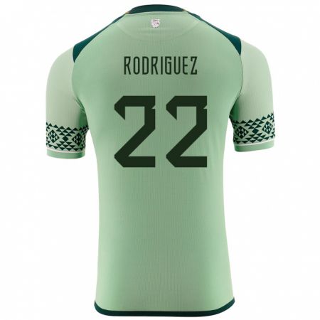 Kandiny Enfant Maillot Bolivie Carlitos Rodriguez #22 Vert Clair Tenues Domicile 24-26 T-Shirt