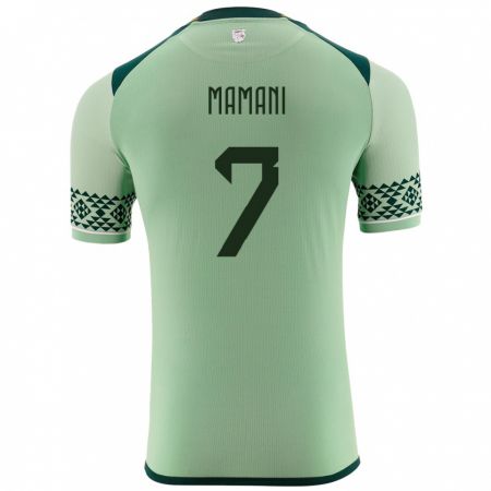 Kandiny Enfant Maillot Bolivie Braian Mamani #7 Vert Clair Tenues Domicile 24-26 T-Shirt