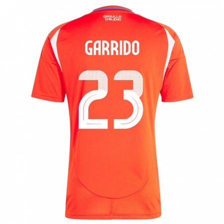 Kandiny Enfant Maillot Chili Pedro Garrido #23 Rouge Tenues Domicile 24-26 T-Shirt