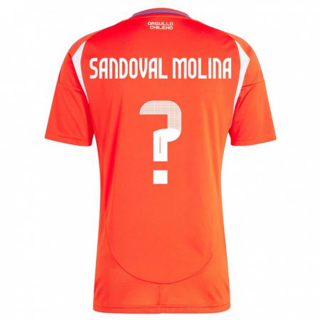 Kandiny Enfant Maillot Chili Mario Sandoval Molina #0 Rouge Tenues Domicile 24-26 T-Shirt