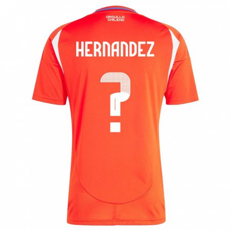 Kandiny Enfant Maillot Chili Camilo Hernández #0 Rouge Tenues Domicile 24-26 T-Shirt