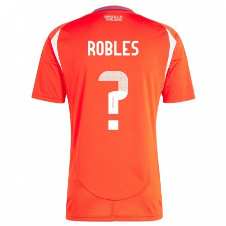 Kandiny Enfant Maillot Chili Diego Robles #0 Rouge Tenues Domicile 24-26 T-Shirt