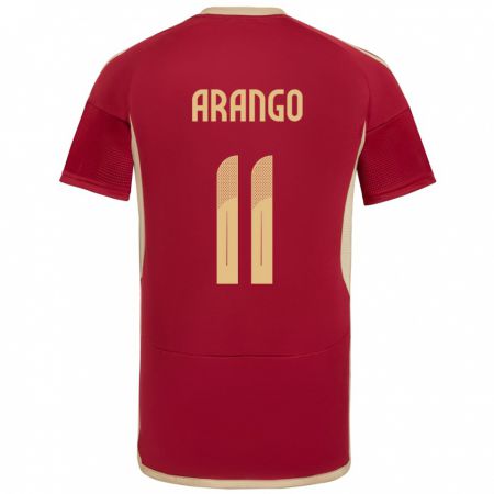 Kandiny Enfant Maillot Venezuela Juan Arango #11 Bourgogne Tenues Domicile 24-26 T-Shirt